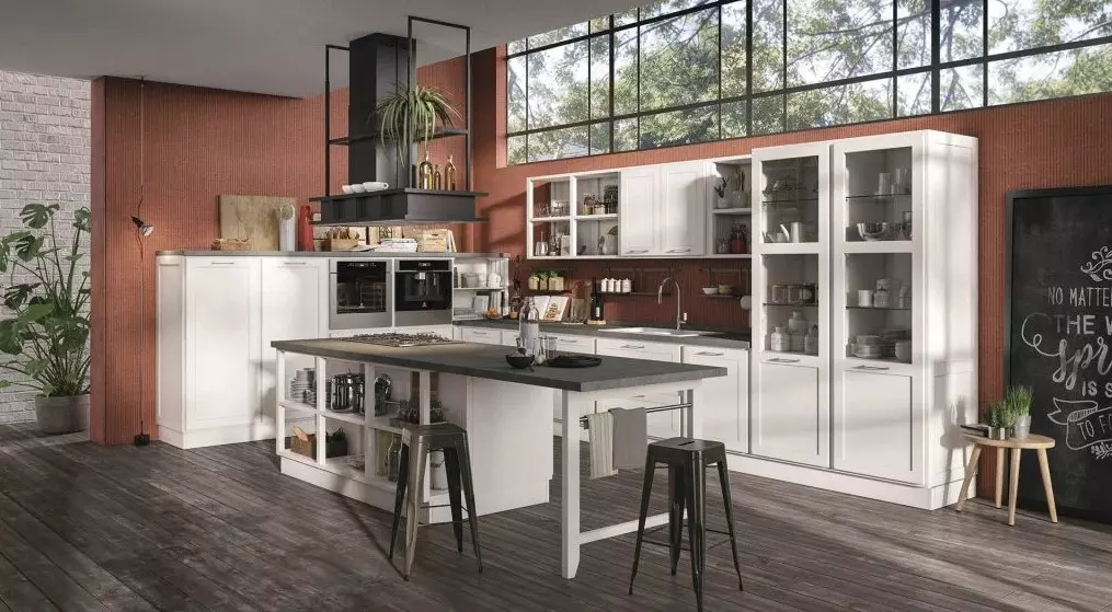 cocina blanca rustica